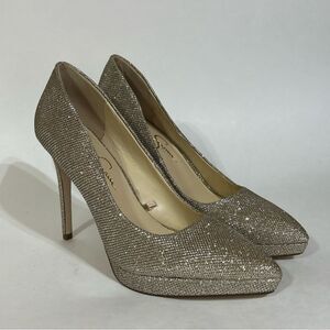 Jessica Simpson Gold Heels